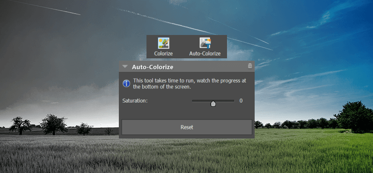 Add colors to black and white photos